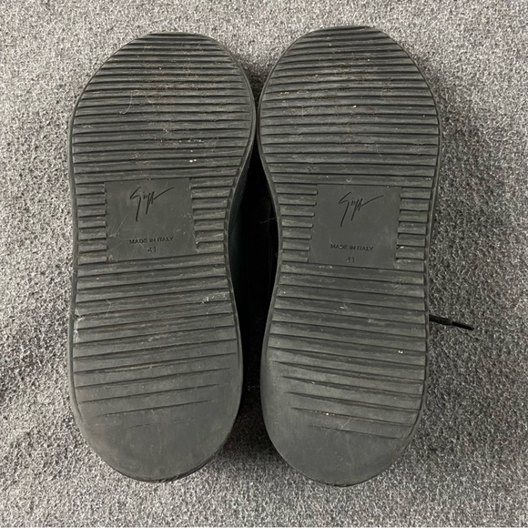 Giuseppe Zanotti Frankie Sneakers Casual Zipper Shoes Genuine Leather Size 41 - Picture 10 of 13